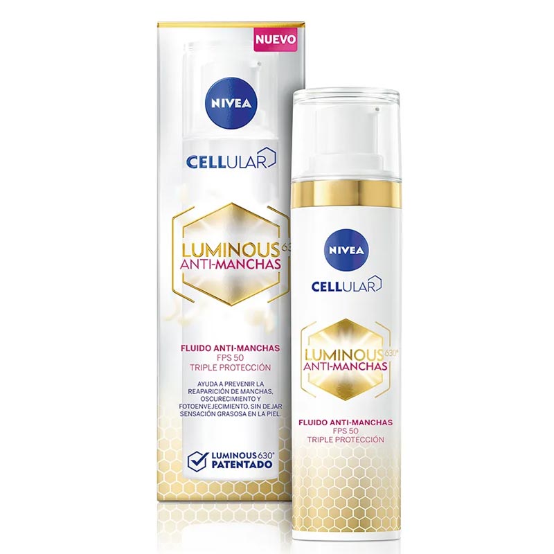 NIVEA FACIAL CELLULAR LUMINOUS ANTI MANCHASGLUIDO FPS 50 X 40 ML