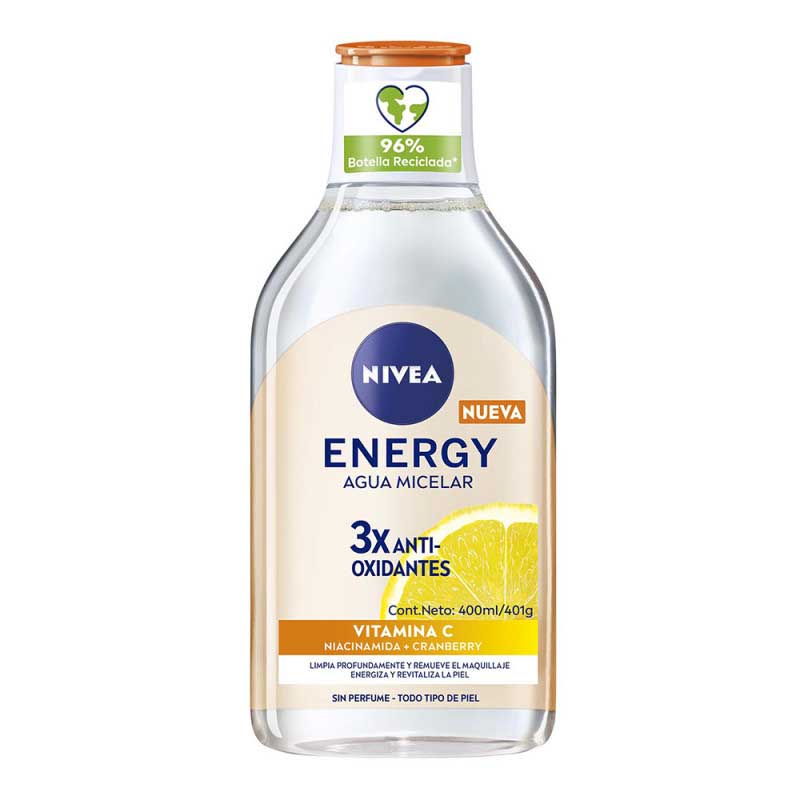 NIVEA FACIAL AGUA MICELAR ENERGY VIT C X 400ML