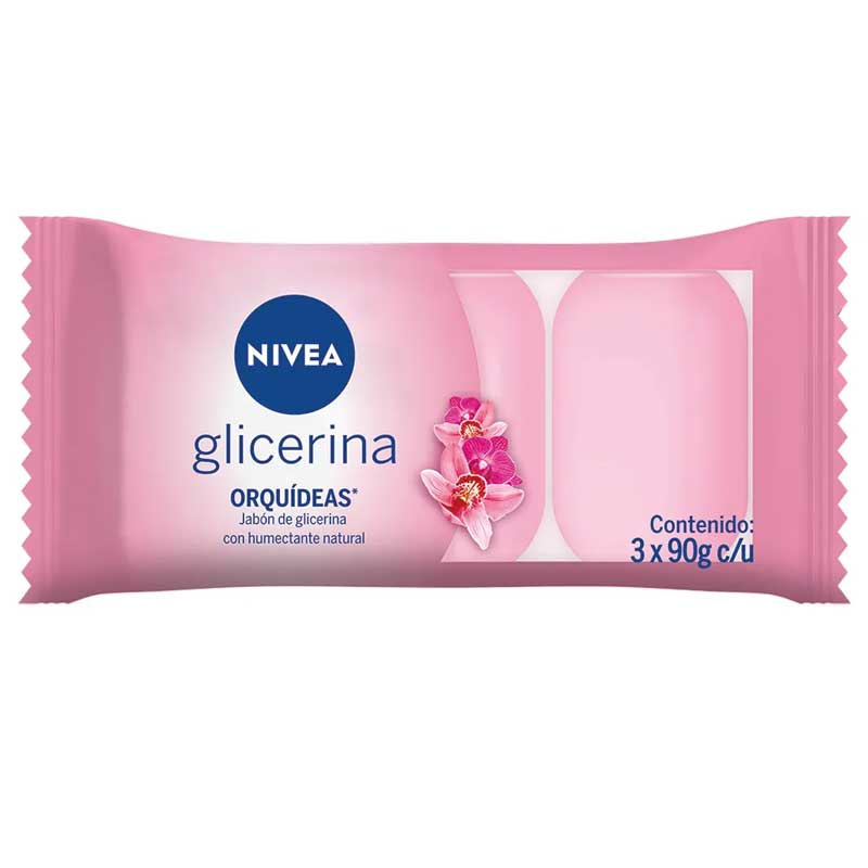 NIVEA BATH CARE JABON GLICERINA ORQUIDEAS X3 X 90 G