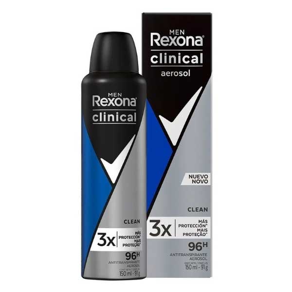 REXONA CLINICAL HOMBRE CLEAN AEROSOL X 150 ML