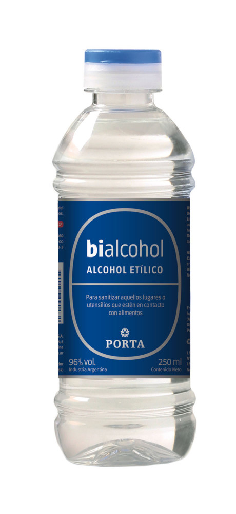 BIALCOHOL ALCOHOL ETILICO X 250 ML PORTA