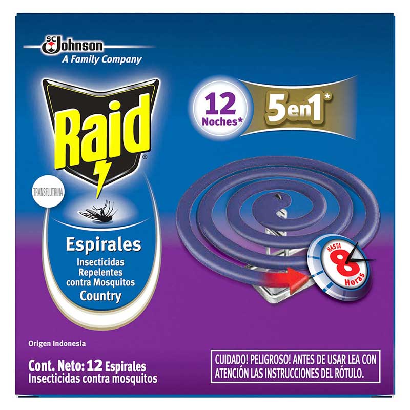 RAID ESPIRALES COUNTRY 12 NOCHES 5EN1 CAJA X12 U