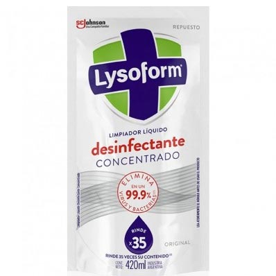 LYSOFORM LIMPIADOR LIQUIDO ORIGINAL DOY PACKX 420 ML