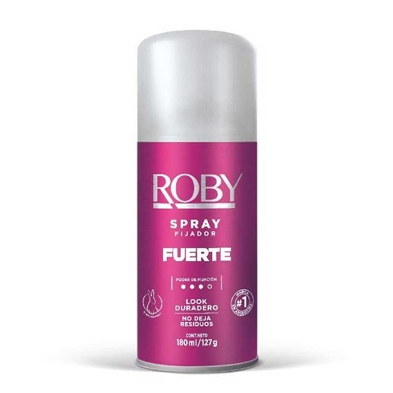 ROBY SPRAY FIJADOR FUERTE VIOLETA X 180 ML