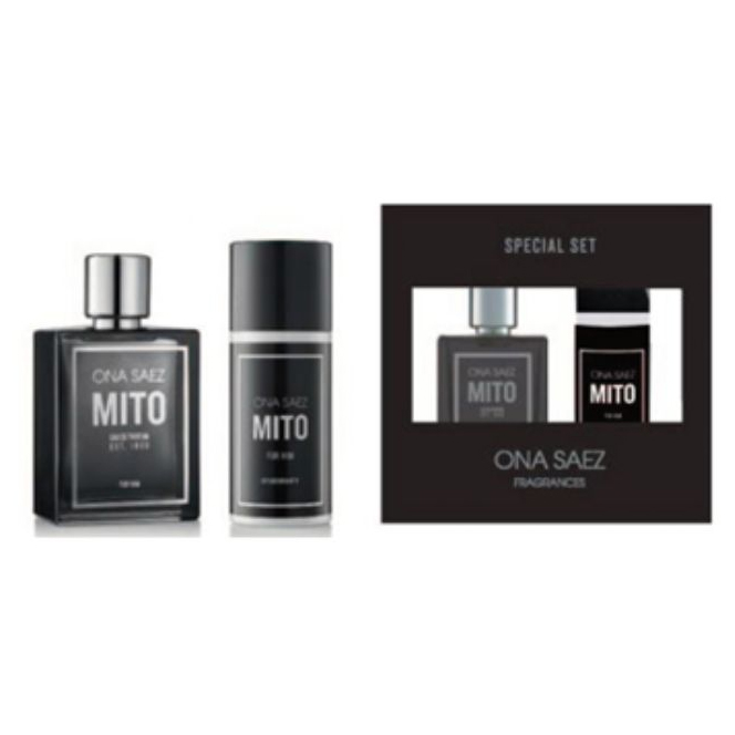 ONA SAEZ MITO HOMBRE ESTUCHE EDP X 50 ML Y DESODORANTE X 160 ML