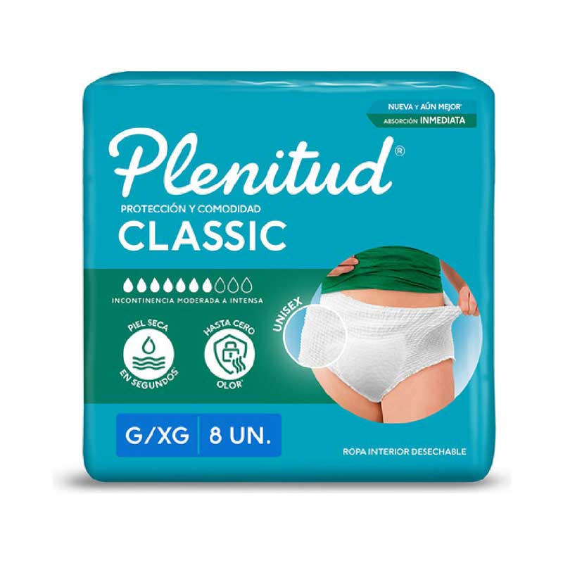 PLENITUD ROPA INT CLASSIC G.XG X 8 U