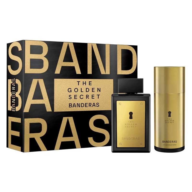 ANTONIO BANDERAS THE GOLDEN SECRET ESTUCHE MEN EDT X100 Y DEO X150
